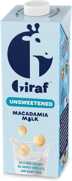 giraf ジラフ マカダミアミルク 無糖(砂糖不使用) 1L×6本
