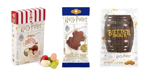 ハリーポッター 3種セット(パーティーポッツ百味ビーンズ 35g ・ カエルチョコレート 15g ・ バタービール ジェリービーンズ 28g)