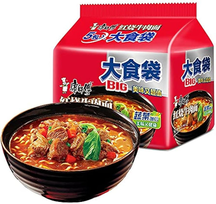 康師傅 紅焼牛肉麺 1袋(104g×5個)
