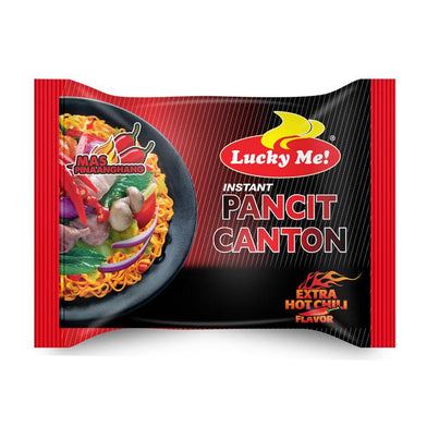 LUCKY ME! PANCIT CANTON HOTCHILI 60g インスタント パンシットカントン(焼きそば) ホットチリ味 60g