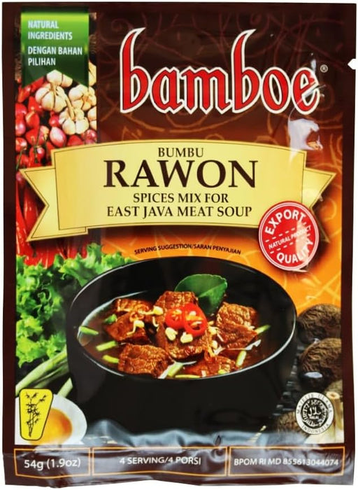 bamboe RAWON バンブー ラウォンの素(スパイシービーフスープの素) 54g (1袋3~4人前) インドネシア料理 HALAL認証