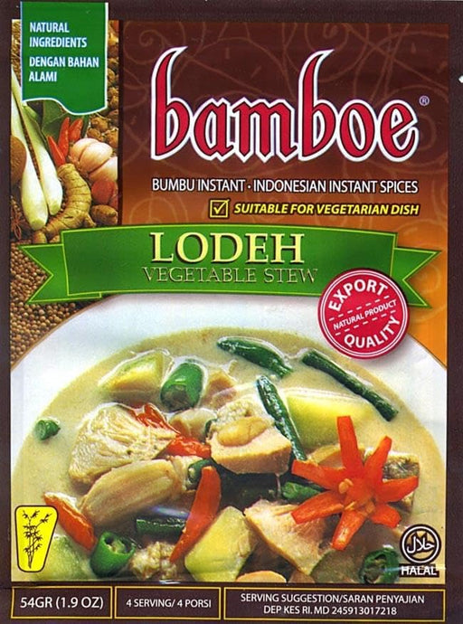 bamboe LODEH バンブー ロデの素(ホワイト野菜シチューの素) 54g (1袋3~4人前) インドネシア料理 HALAL認証