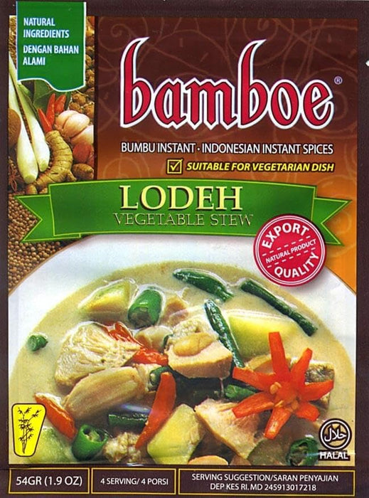 bamboe LODEH バンブー ロデの素(ホワイト野菜シチューの素) 54g (1袋3~4人前) インドネシア料理 HALAL認証