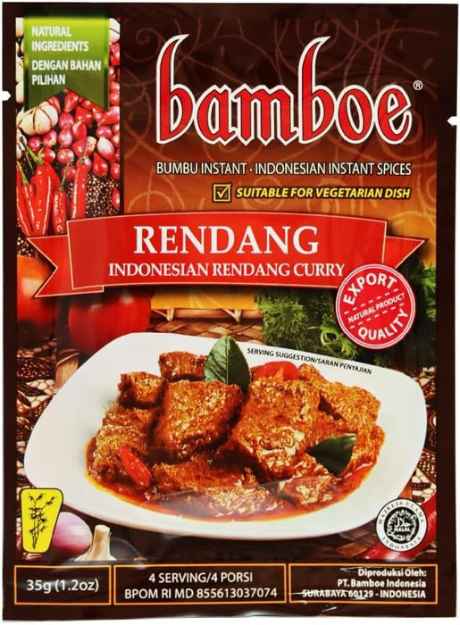 bamboe RENDANG バンブー ルンダンの素(ドライカレーの素) 35g (1袋3~4人前) インドネシア料理 HALAL認証