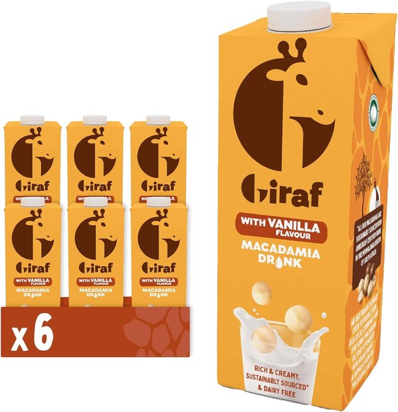 giraf ジラフ マカダミアミルク バニラ 1L×6本