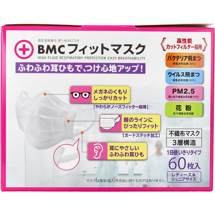 BMC フィットマスク 1日使い切りタイプ レディース&ジュニアサイズ 60枚入