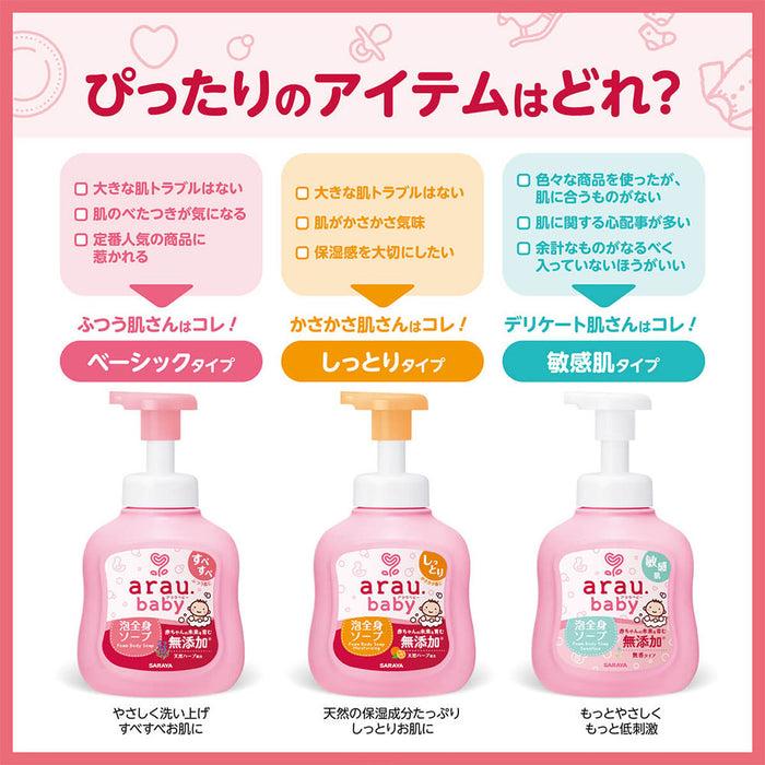 アラウ.ベビー 泡全身ソープ しっとり 本体 450mL