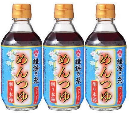 揖保乃糸 めんつゆ 削り本節 ストレート 300ml×3本