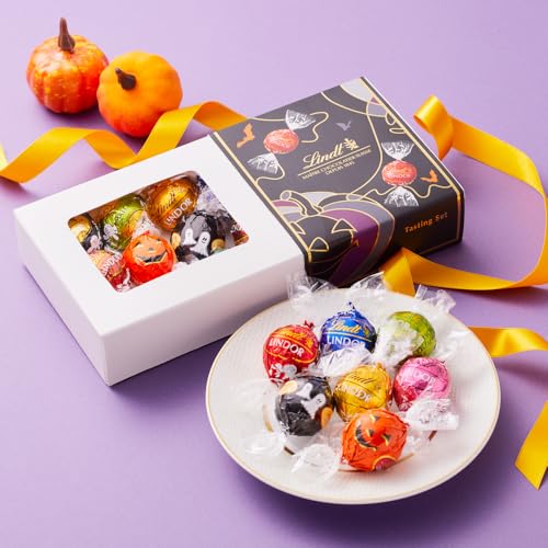 リンツ Lindt チョコレート リンドール テイスティングセット ハロウィ推し活 敬老の日 ギフト 手提げ袋付き ショッピングバッグS付