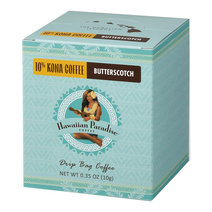 ハワイアンパラダイスコーヒー 10%コナ バタースコッチ(キャラメル風味) 10g DBC