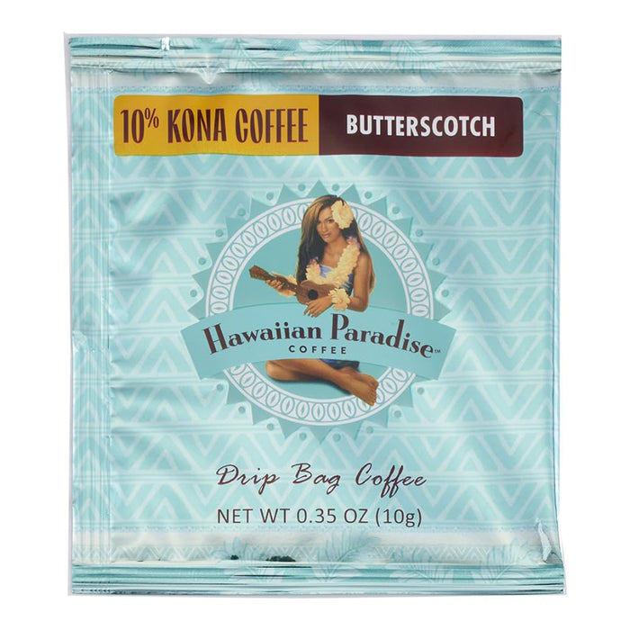 ハワイアンパラダイスコーヒー 10%コナ バタースコッチ(キャラメル風味) 10g DBC