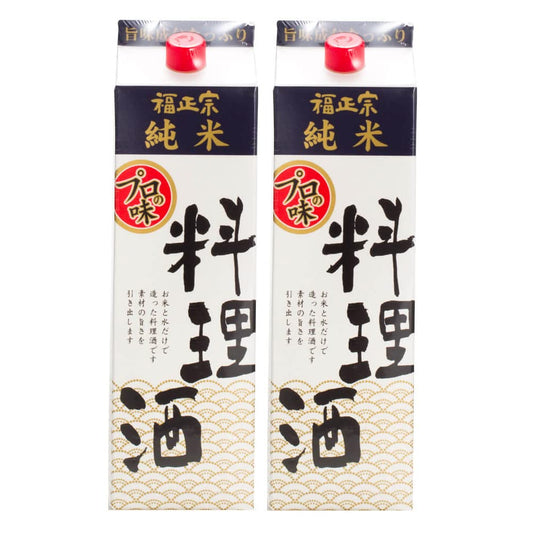 福正宗 純米 料理酒 紙パック 1800mL 2本セット 福光屋 金沢