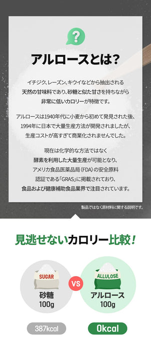 100% アルロース 1kg [日本語表記] Greeneed(グリニド) 希少糖 香川大学の研究成果で生まれた自然由来の甘味料 ゼロカロリー 砂糖の代わり [並行輸入品]