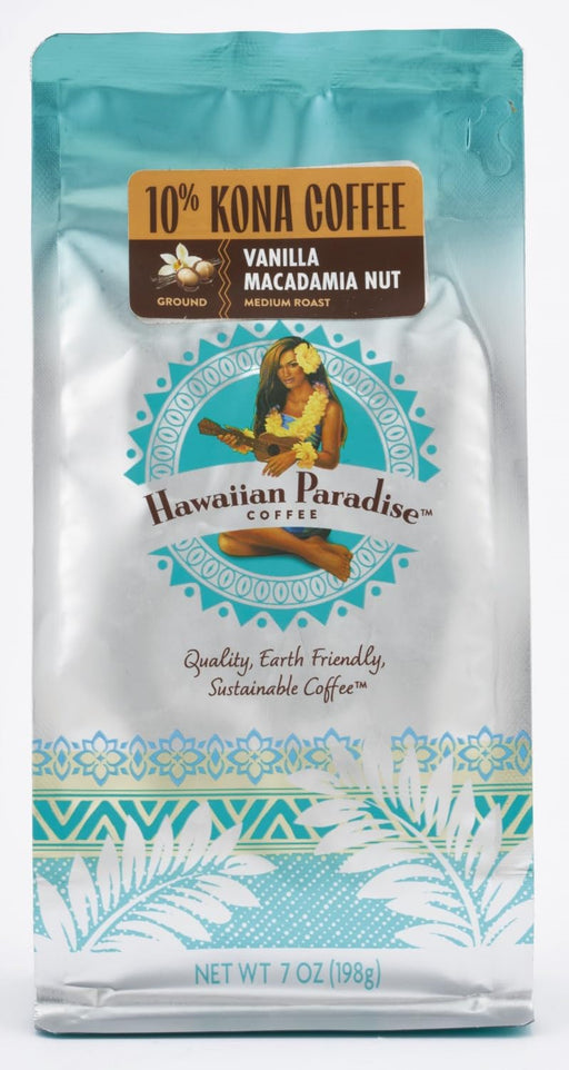 ハワイアンパラダイスコーヒー 10%コナ バニラマカダミア 198g