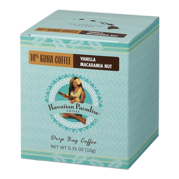 ハワイアンパラダイスコーヒー 10%コナ バニラマカダミア 10g DBC