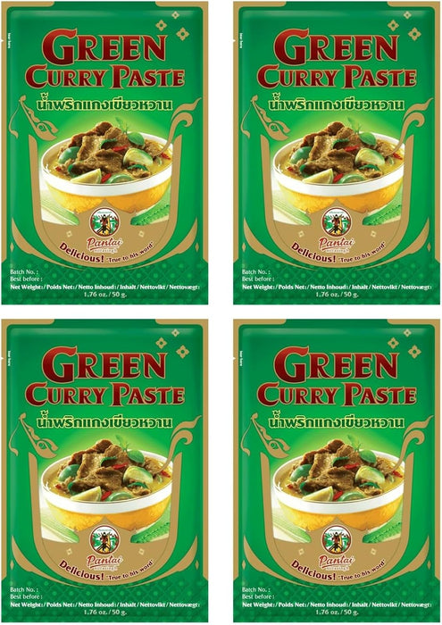 Pantai パンタイ グリーンカレーペースト 50g×12袋 (1袋3～4人前) 簡単レシピ付き 保存料・着色料・香料不使用