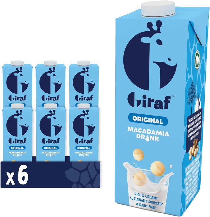 Giraf ジラフ マカダミアミルク オリジナル 1L×6本 濃厚 植物性ミルク ヴィーガン グルテンフリー 植物油脂不使用