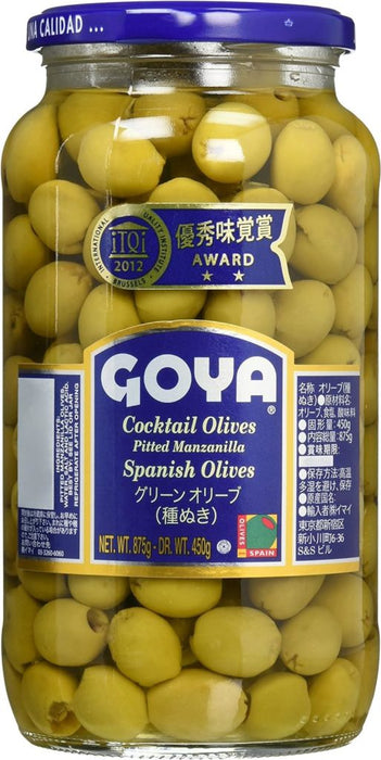 GOYA グリーン オリーブ(種なし)875g(450g)