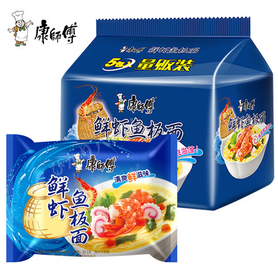 康師傅 鮮蝦魚板麺 1袋(98g×5個)